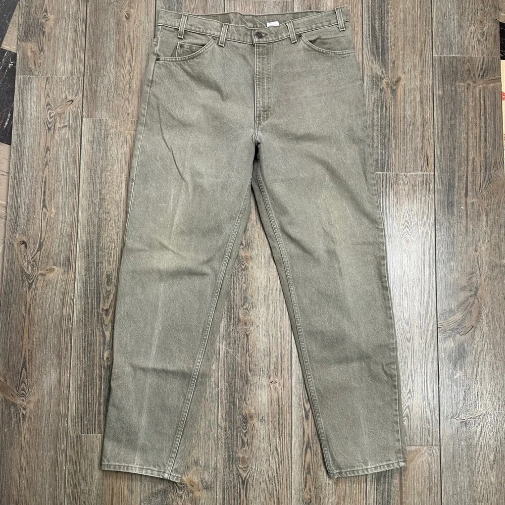 Levis 550 Orange Tab Vintage Jeans Mens 38x32 Tan USA Made 1996 Relaxed Tapered